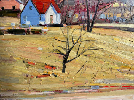 Landscape original painting by Arvydas Kašauskas. Lithuanian Landscape Paintings