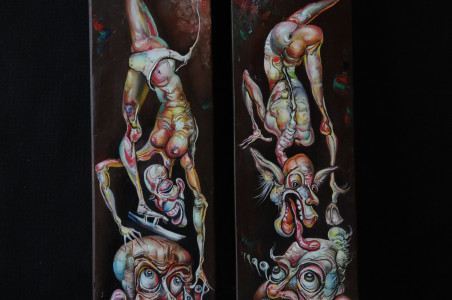 Family Inclusions (Diptych) original painting by Antanas Adomaitis. Home