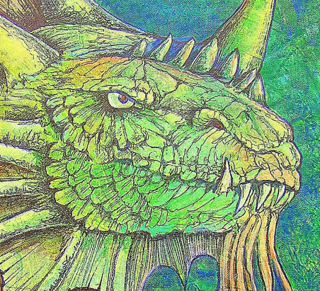 Very serious dragon original painting by Raimundas Dzimidavičius. Home