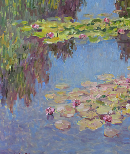 Water Lillies. Reflections 2 original painting by Liudvikas Daugirdas. Home