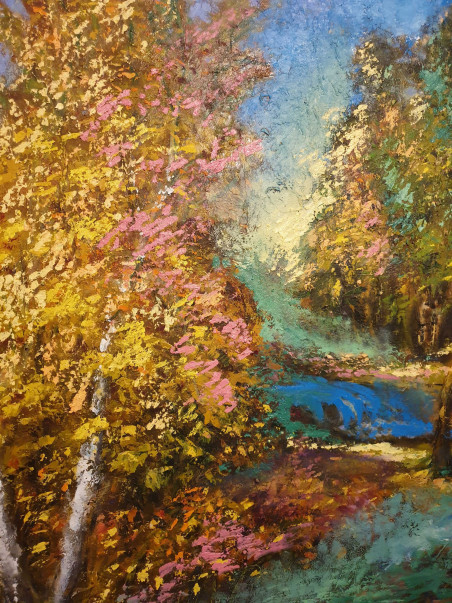 Autumn Flashes original painting by Lilijana Tumaitė. Home