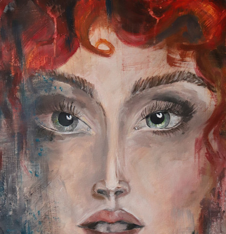 Red Hair original painting by Agnė Mitkutė. Home