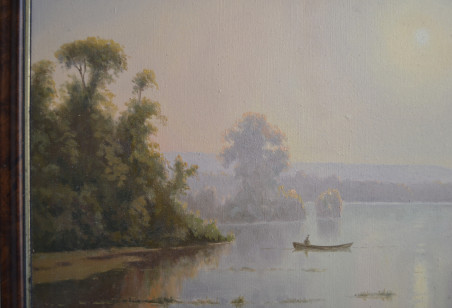 Fisherman's Morning original painting by Rimantas Virbickas. Home