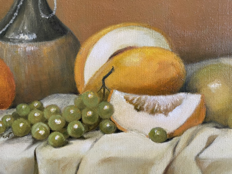 Still Life with Melon original painting by Danutė Virbickienė. Home