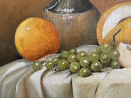 Still Life with Melon original painting by Danutė Virbickienė. Home