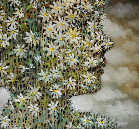 Chamomile original painting by Laimonas Šmergelis. Home