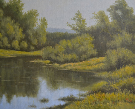 By the Stream original painting by Rimantas Virbickas. Home