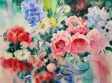 Bouquet of Abundance original painting by Svetlana Ovinova. Home