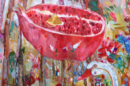 Still Life with Pomegranate original painting by Aurelija Kairytė Smolianskienė. Home