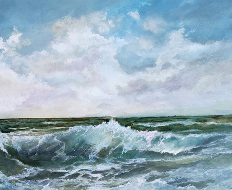 The Sea is Buzzing original painting by Birutė Butkienė. Home