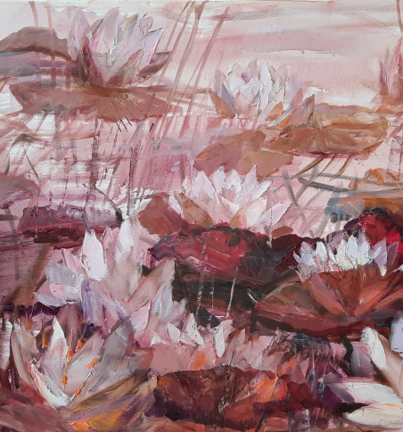 Lilies original painting by Vilma Vasiliauskaitė. Home