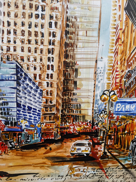 The Chicago Movement original painting by Aidas Mikelėnas. Home