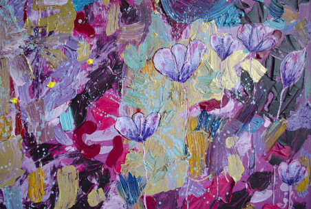 Purple Blues original painting by Giedrė Balčiūnaitė. Home