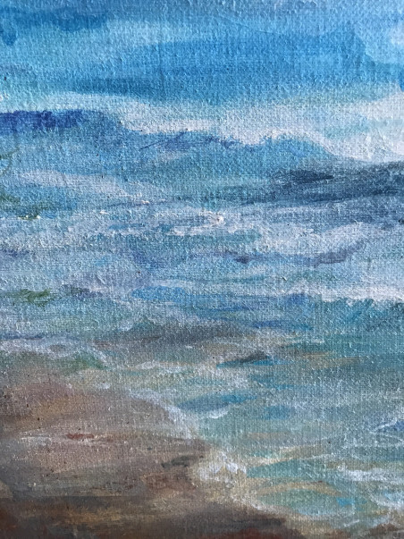 Mediterranean Waves original painting by Birutė Bernotienė McCarthy. Home