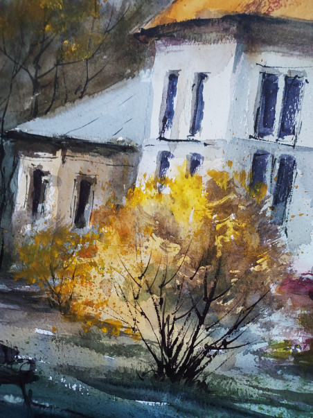 Druskininkai. April original painting by Eugis Eidukaitis. Home