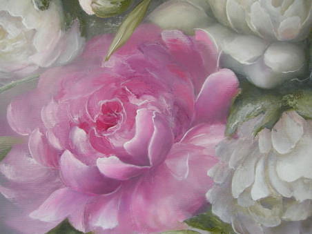 Peonies original painting by Viktorija Labinaitė. Home