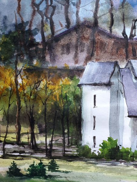 Druskininkai. Etudes of Spring / 10 original painting by Eugis Eidukaitis. Home