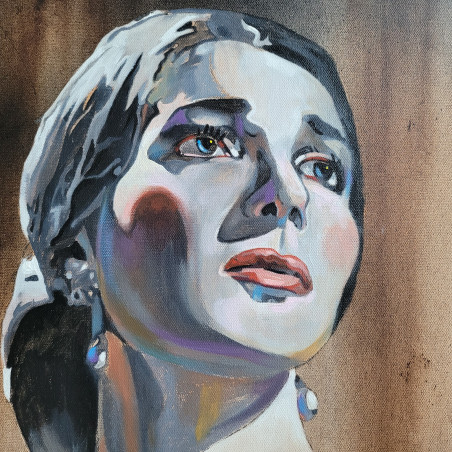 Maria Callas original painting by Ansis Burkė. Paintings With People