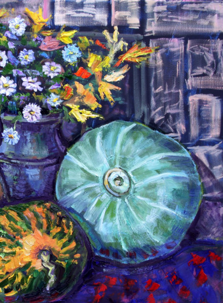 Still Life with Pumpkins original painting by Vincas Andrius (Vincas Andriušis). Home