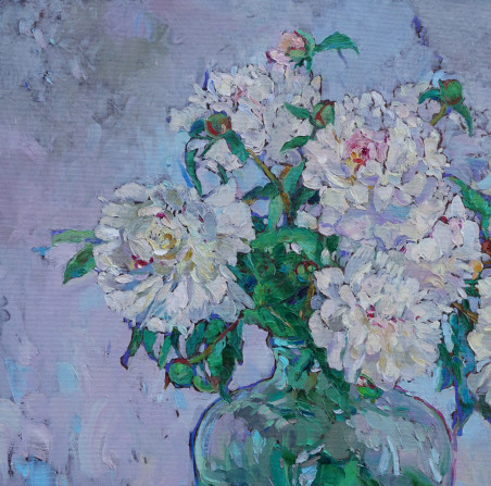 Peonies II original painting by Šarūnas Šarkauskas. Home