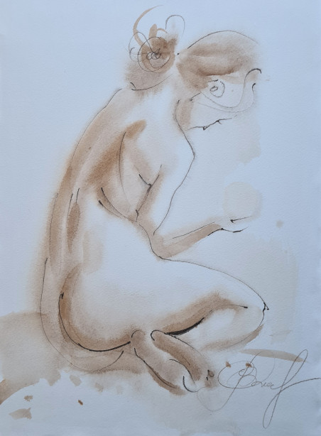 Nude No. 26 original painting by Svetlana Ovinova. Home