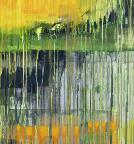 Sun in a swamp original painting by Laura Aitmanė. Abstract Paintings