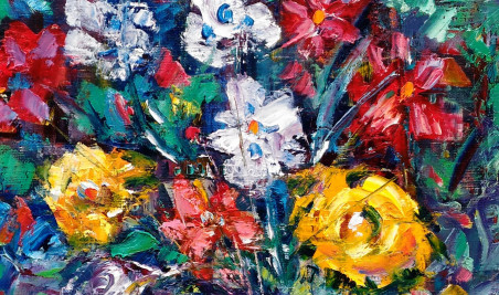 Summer Flowers original painting by Leonardas Černiauskas. Home