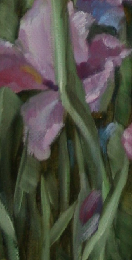 Irises original painting by Nomeda Balasevičiūtė. Home