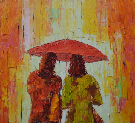 Friends original painting by Rimantas Virbickas. Home