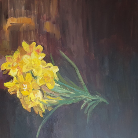 Daffodils original painting by Lina Audronytė. Home