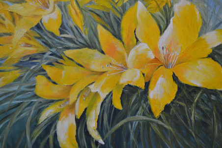 Lilies original painting by Danutė Virbickienė. Home