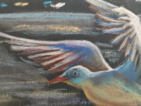 Seagull original painting by Natalija Ranceva. Home