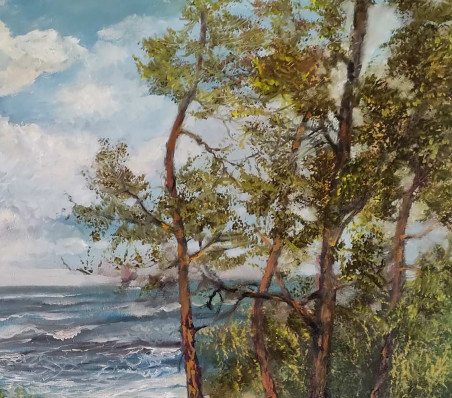 Pines by the Sea original painting by Birutė Butkienė. Home