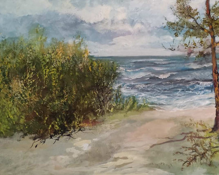 Pines by the Sea original painting by Birutė Butkienė. Home