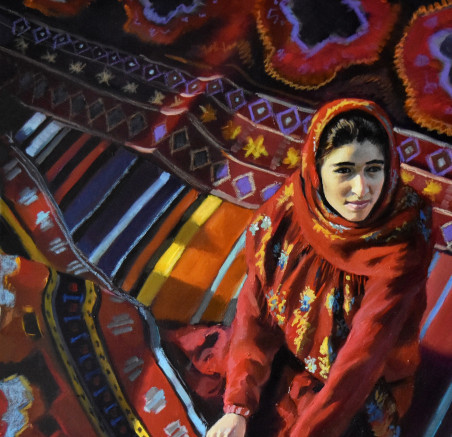 Faces of the world: the carpet weavers of the east original painting by Serghei Ghetiu. Home