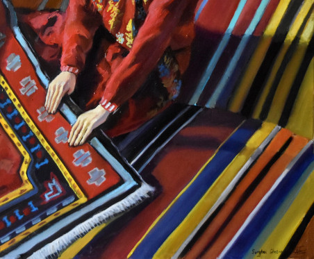 Faces of the world: the carpet weavers of the east original painting by Serghei Ghetiu. Home