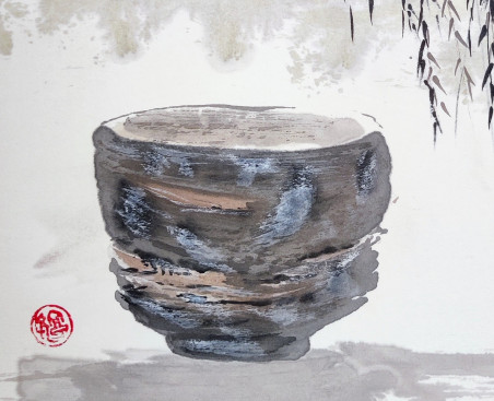 Tea Bowl original painting by Indrė Beinartė. Home