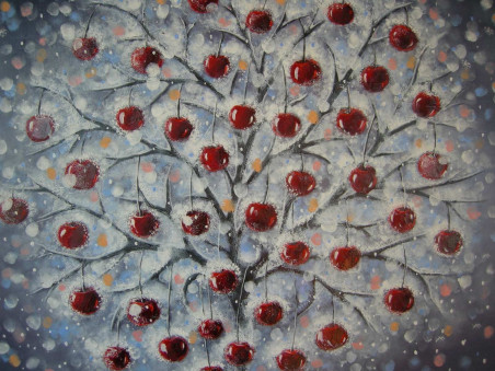 Winter Cherry original painting by Viktorija Labinaitė. Home