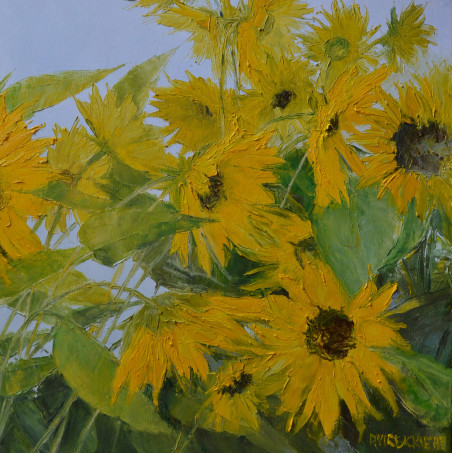 Sunflowers original painting by Danutė Virbickienė. Home