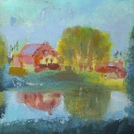 Evening Reflection original painting by Vidmantas Jažauskas. Home